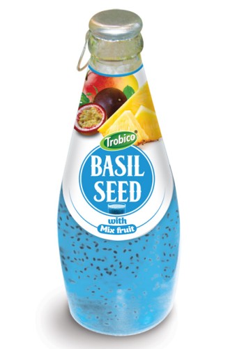Trobico Basil seed with mix fruit glass bottle 290ml